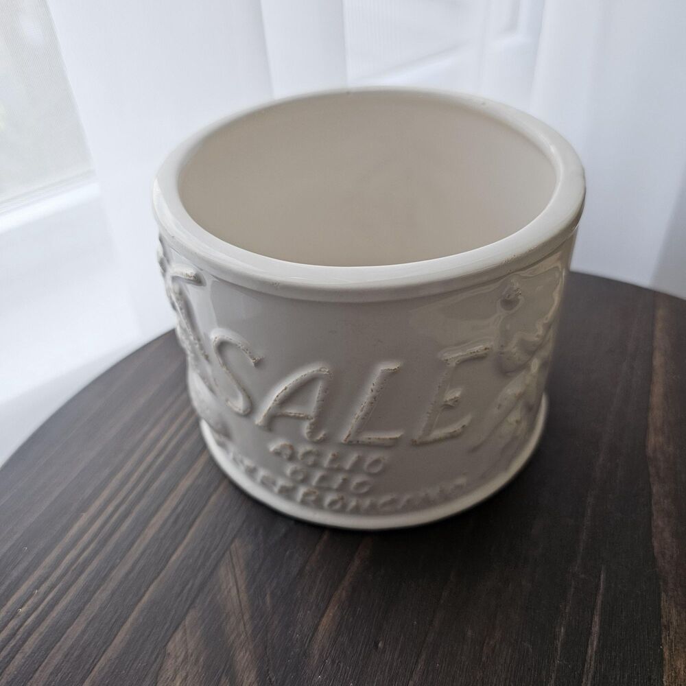 Vintage Sur La Table Italian Ceramic Utensil Crock / Planter